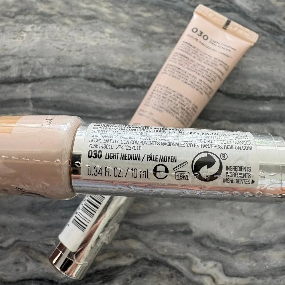 Revlon PhotoReady Candid Antioxidant Concealer 030 Light Medium 2 Pack New